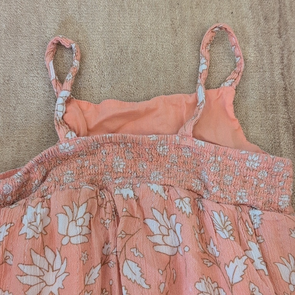Cat & Jack 3T Peach Floral Dress - Picture 9 of 9